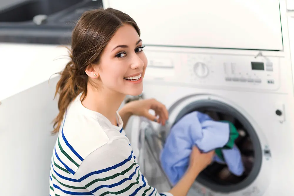 Woman doing laundry